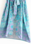 Long Boho Kimono for women Blue Floral