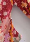 Boho Trendy Red Kimono floral Pattern