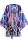 Trendy Purple Boho Kimono Original print