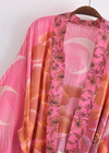 Boho Pink Kimono with Original Print