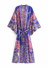 Long Stylish Purple Boho Kimono