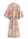 Long Stylish Floral Boho Kimono
