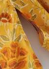 Elegant Yellow Floral Long Boho Kimono