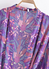 Boho Chic Floral Purple Kimono