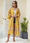 Boho Summer Kimono Yellow Floral