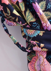 Elegant Blue Navy Boho Floral Kimono